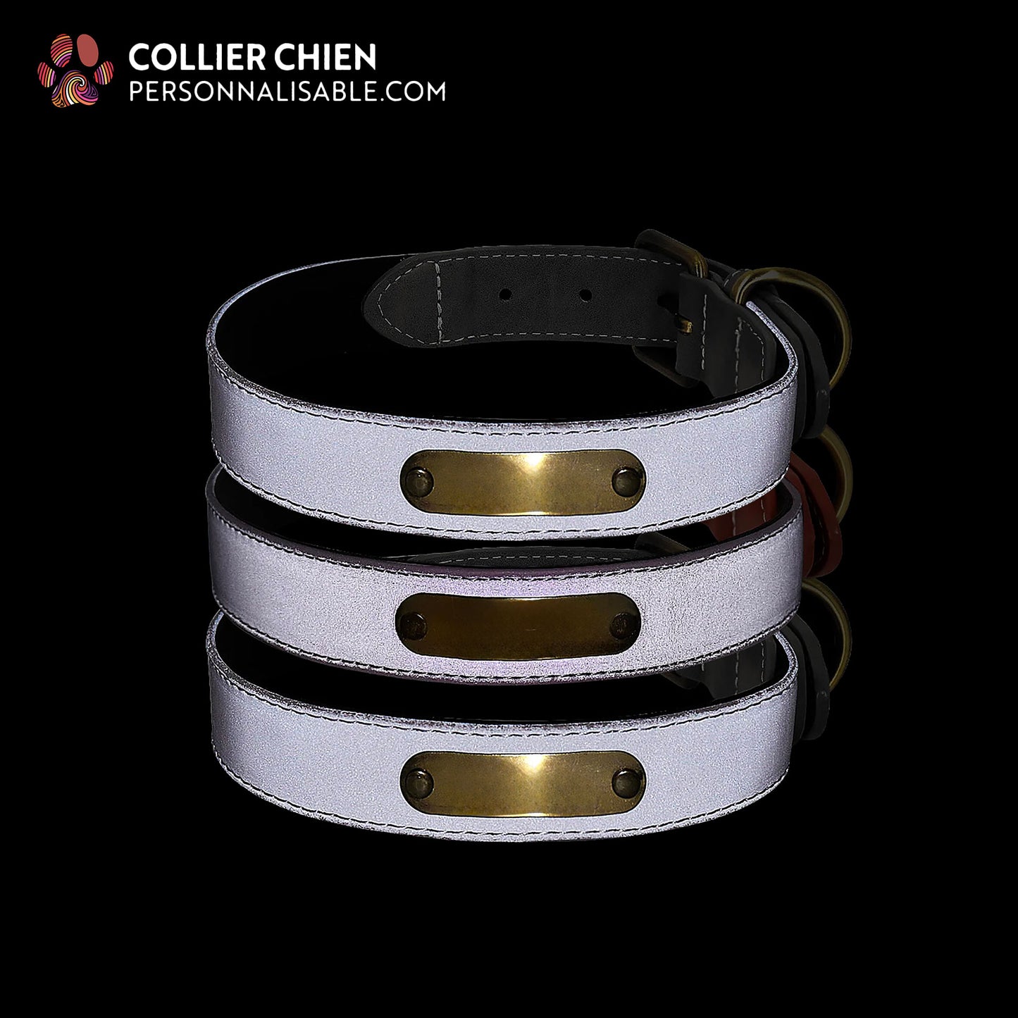 NUANCE - Collier Premium DuraCuir/PU réfléchissant