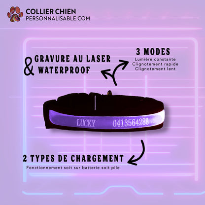 FLASH - Collier LED gravure laser