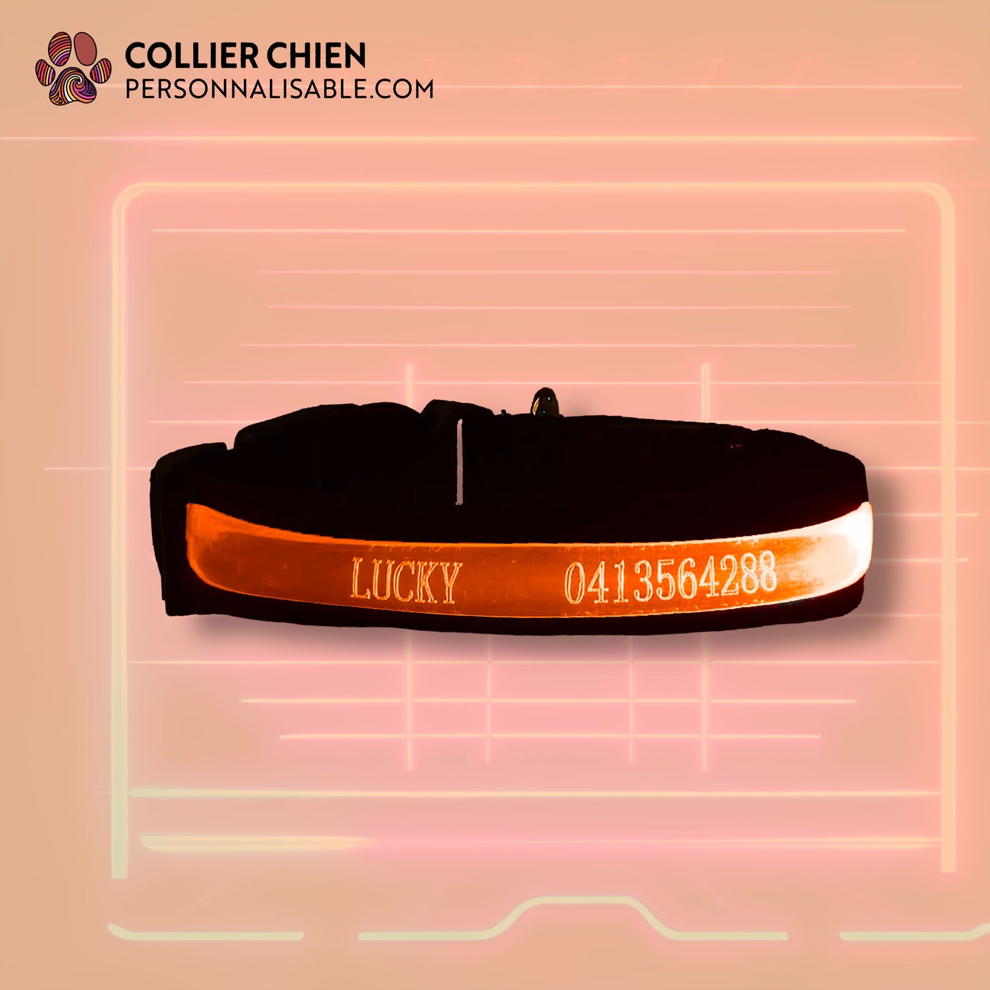 FLASH - Collier LED gravure laser
