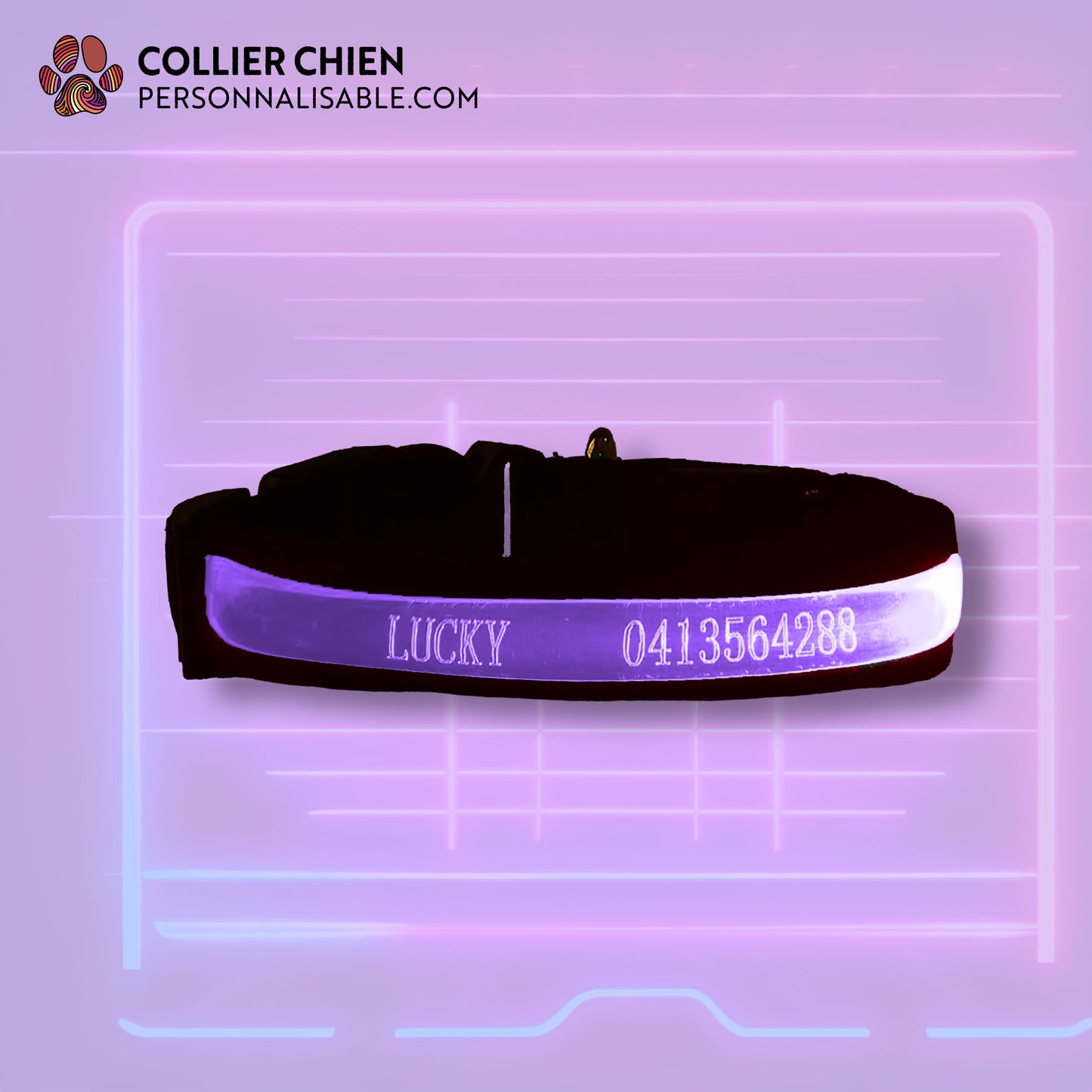 FLASH - Collier LED gravure laser