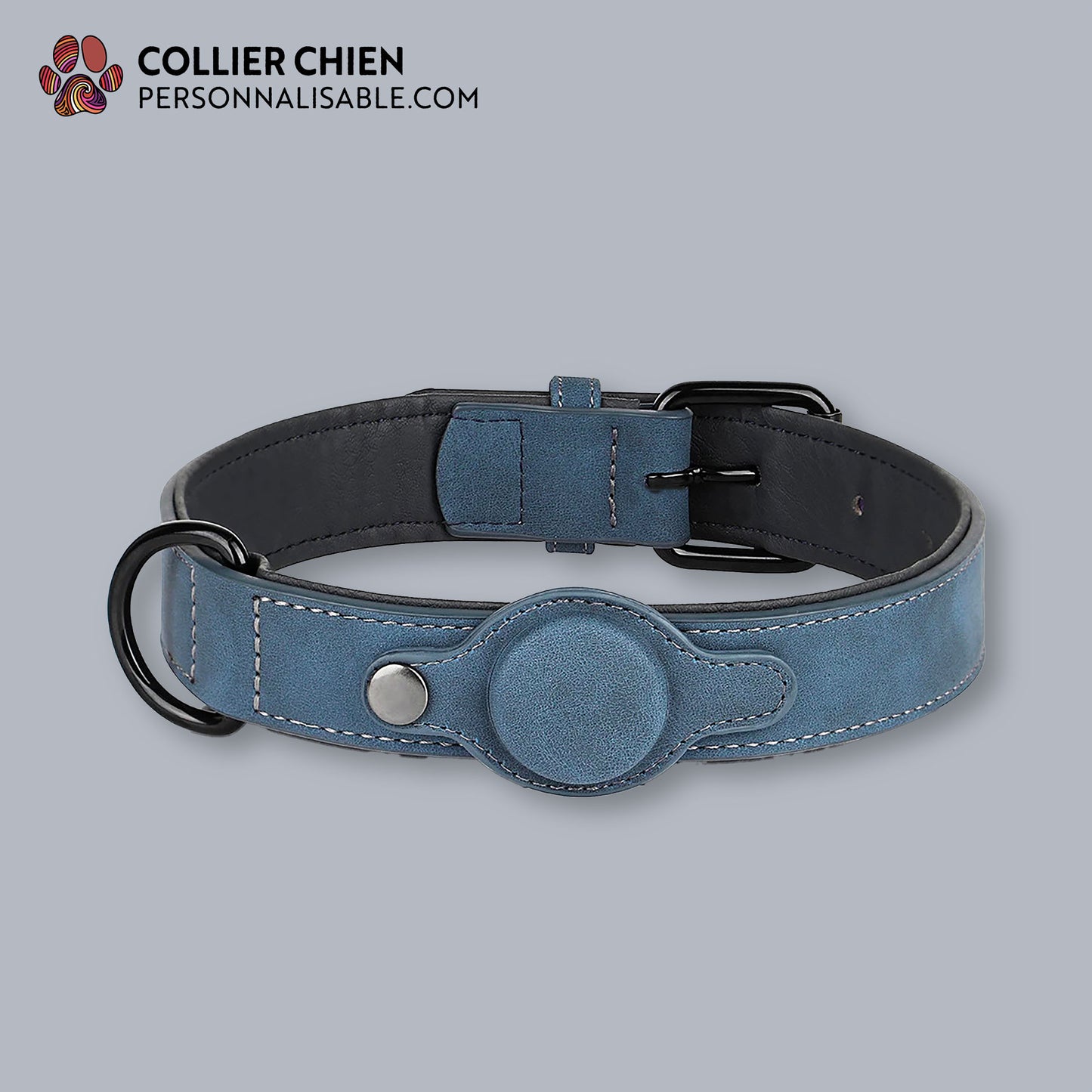 DURACUIR AIRTAG™ - Collier AirTag™ en cuir végan