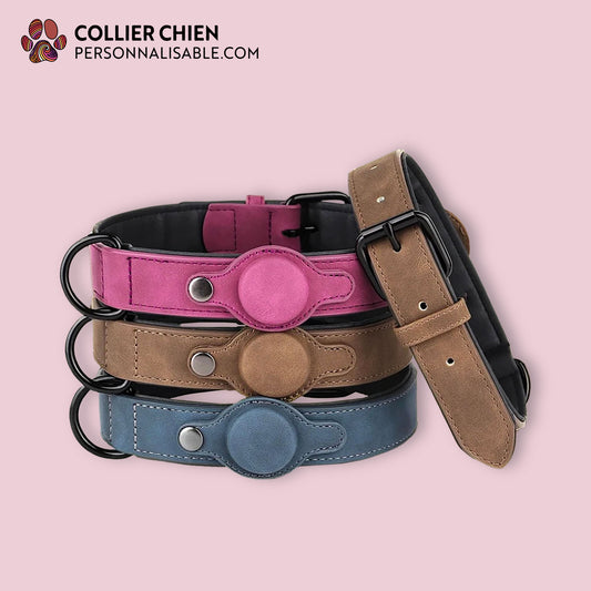 DURACUIR AIRTAG™ - Collier AirTag™ en cuir végan
