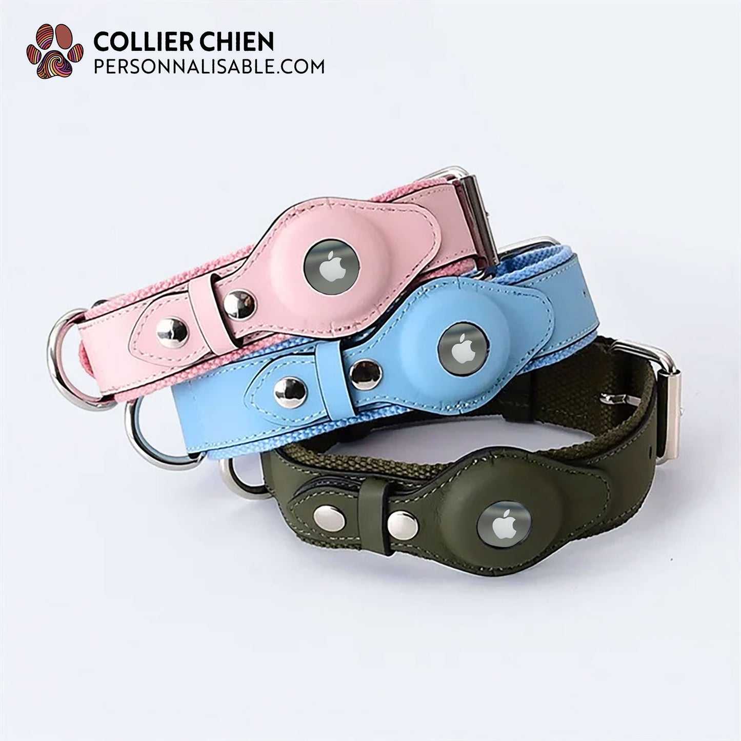 URBAN TAILS rban Tails - Collier AirTag™ élégant en cuir végan