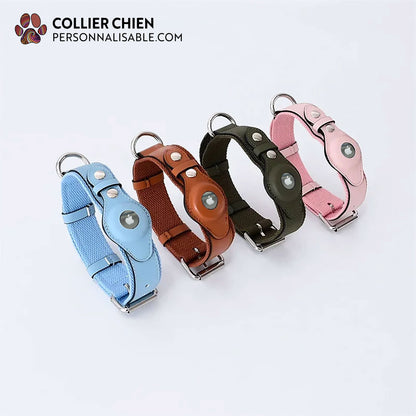 URBAN TAILS rban Tails - Collier AirTag™ élégant en cuir végan