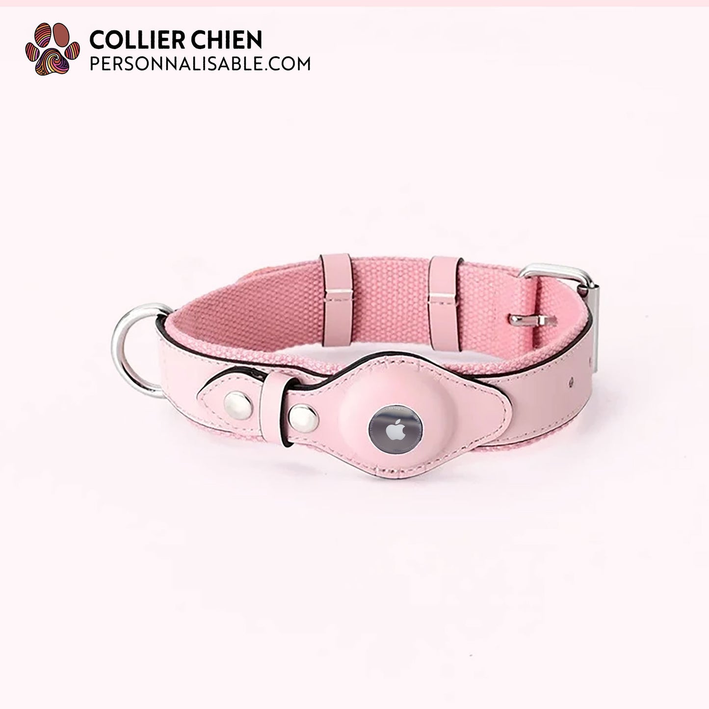 URBAN TAILS rban Tails - Collier AirTag™ élégant en cuir végan