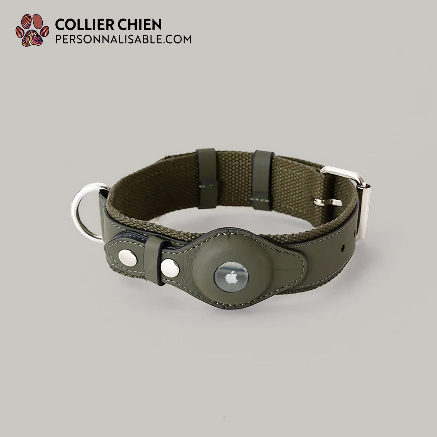 URBAN TAILS rban Tails - Collier AirTag™ élégant en cuir végan