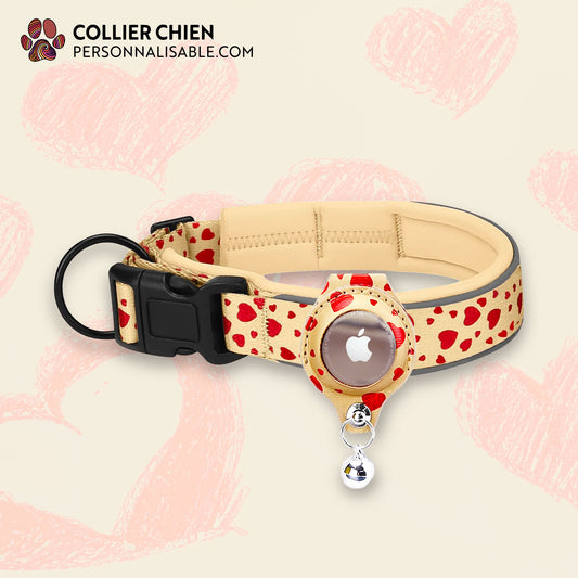 FOLLE D'AMOUR - Collier AirTag™ petits coeurs