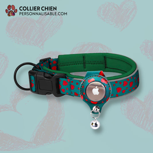 FOLLE D'AMOUR - Collier AirTag™ petits coeurs