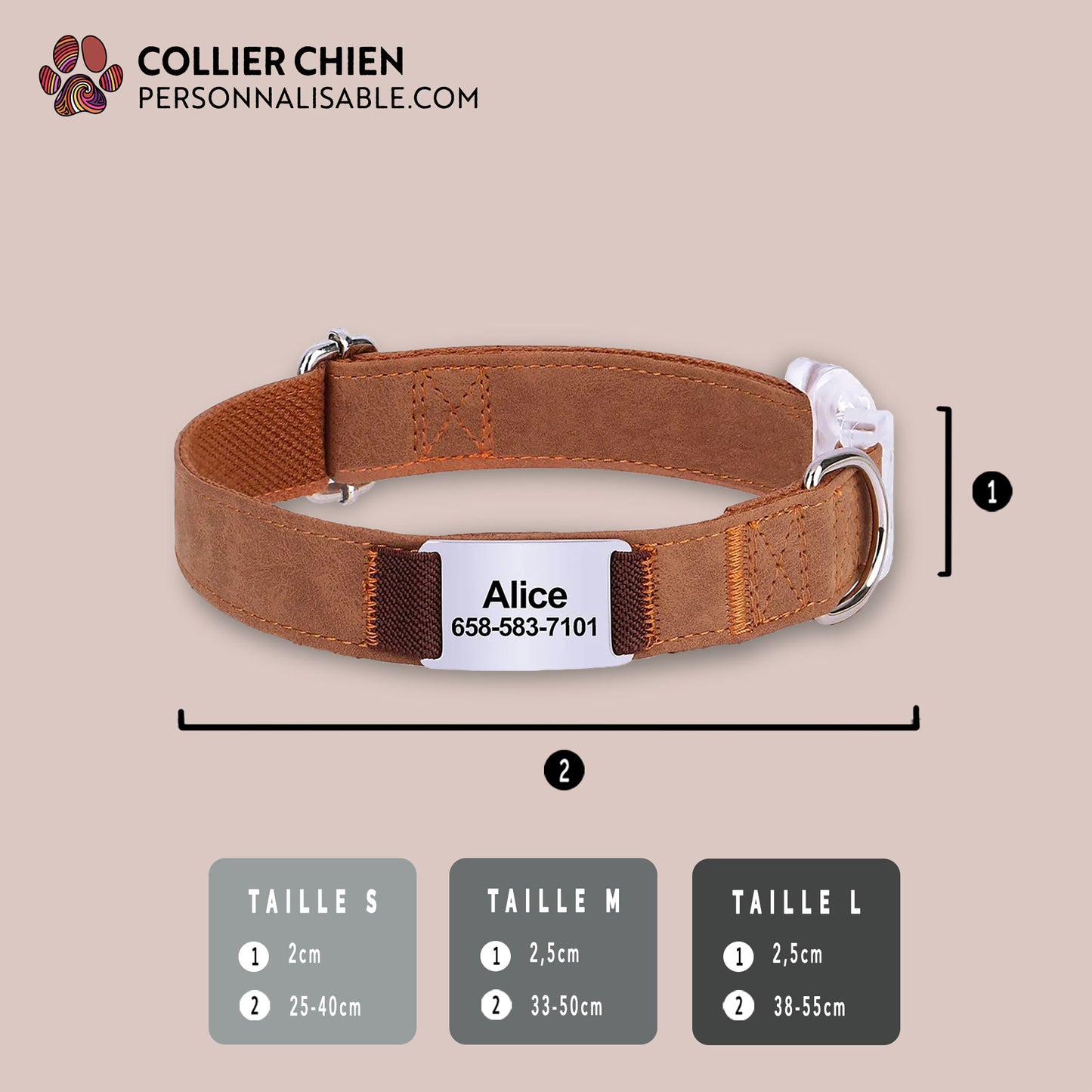 TAGGED - Collier effet daim en nylon