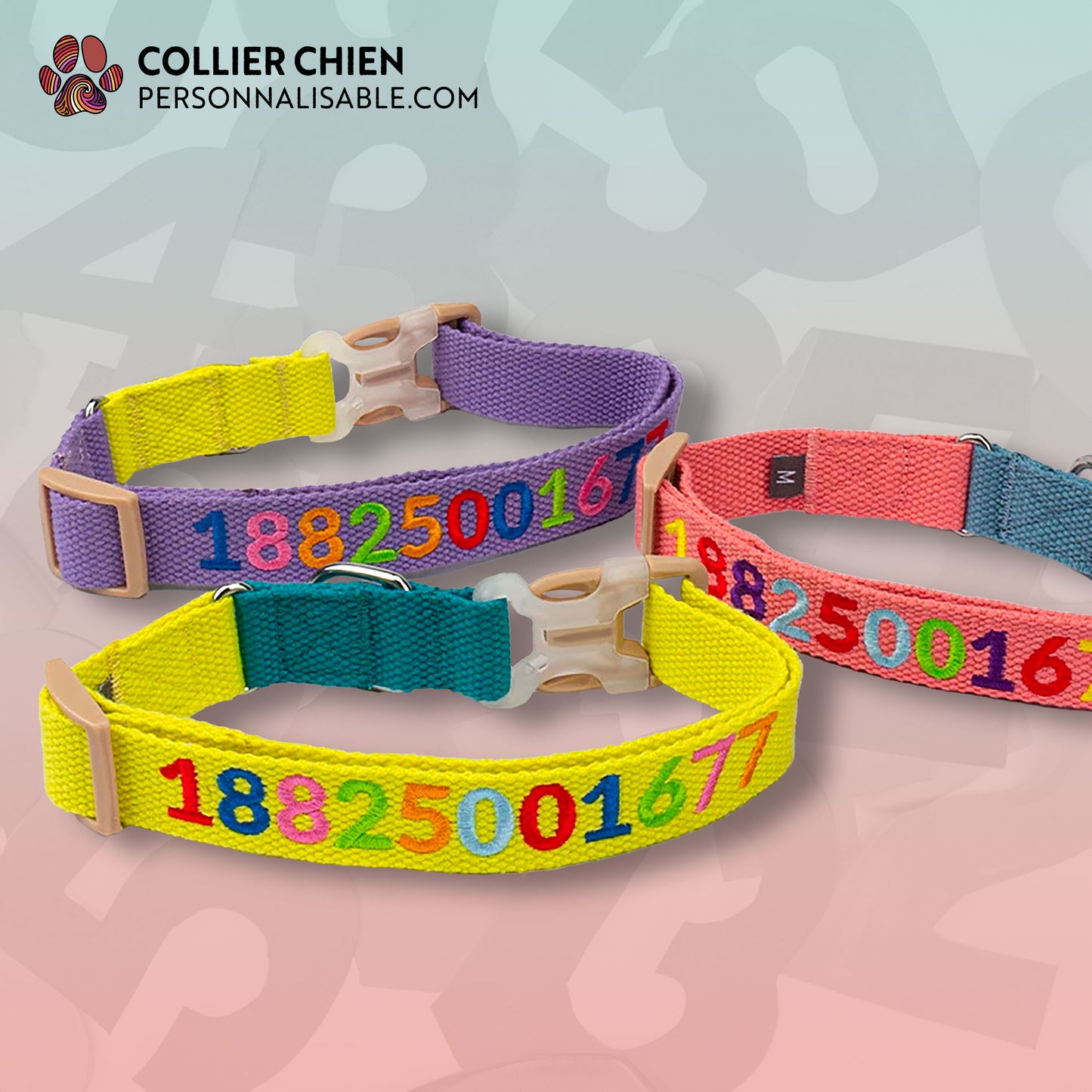 LES ÉCOLIERS - Collier brodé multicolore