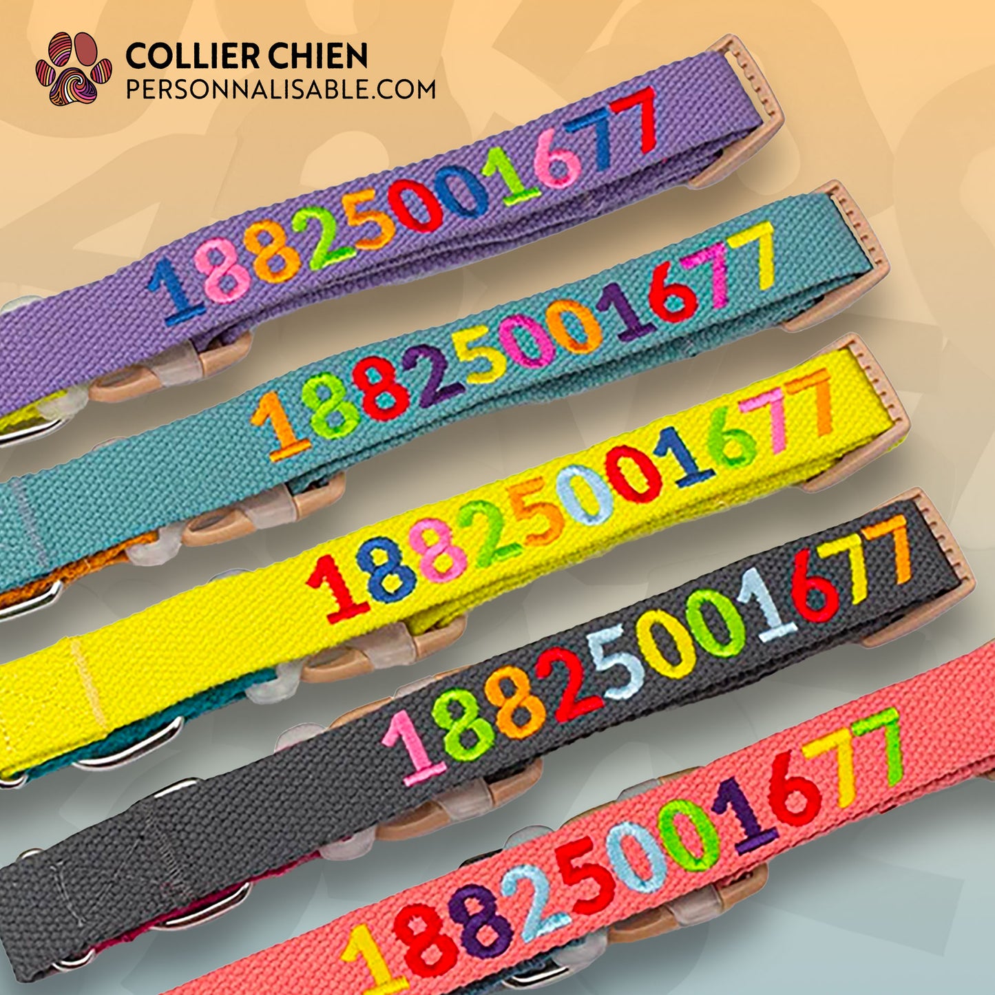 LES ÉCOLIERS - Collier brodé multicolore