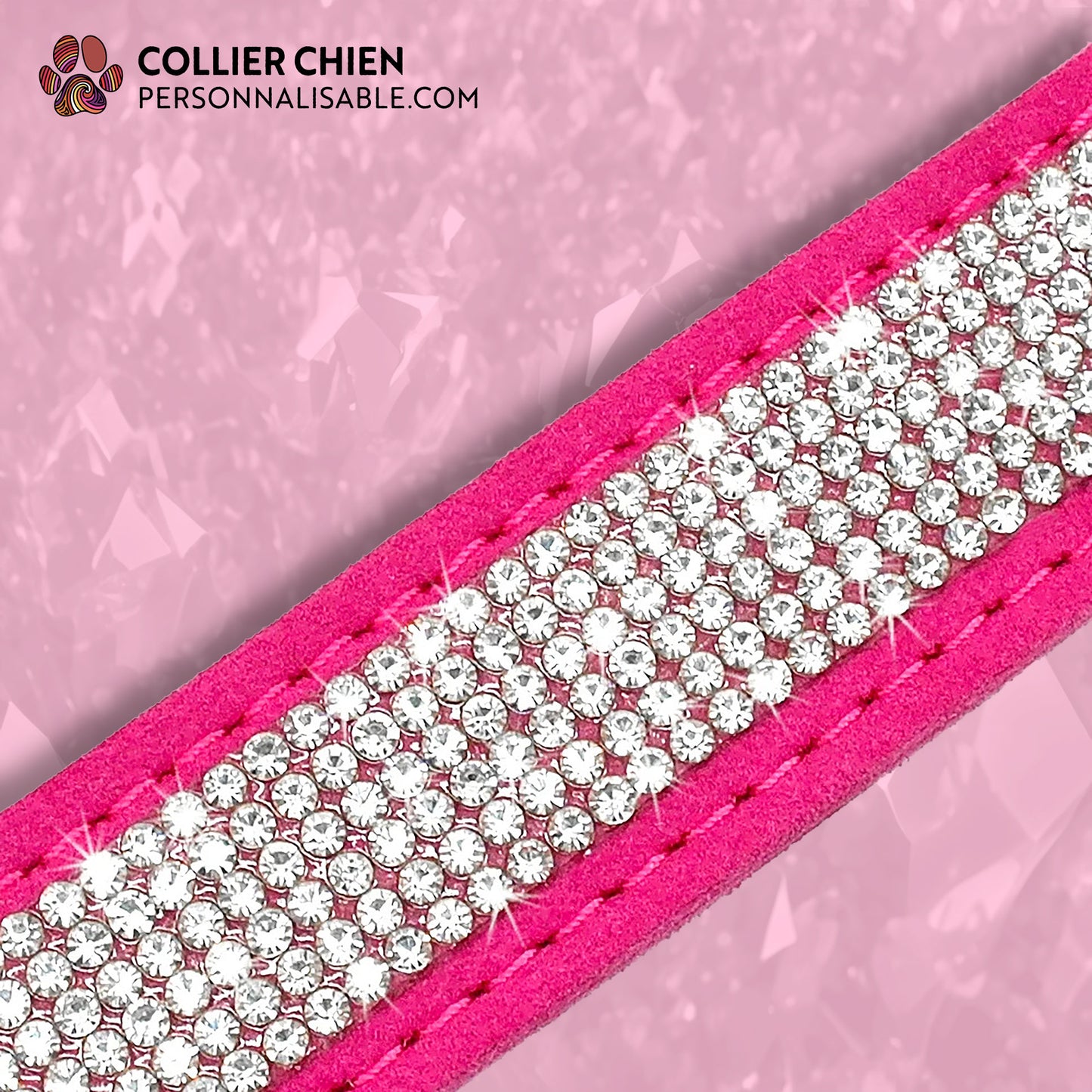 CRISTAL CLEAR - Collier diamant brillant avec plaque nominative