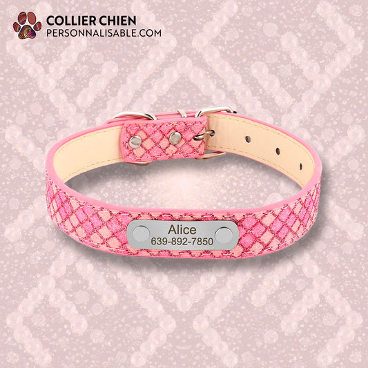 POLLY POCKET - Collier carreaux brillant en cuir végan
