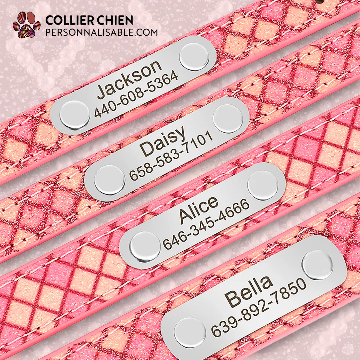 POLLY POCKET - Collier carreaux brillant en cuir végan