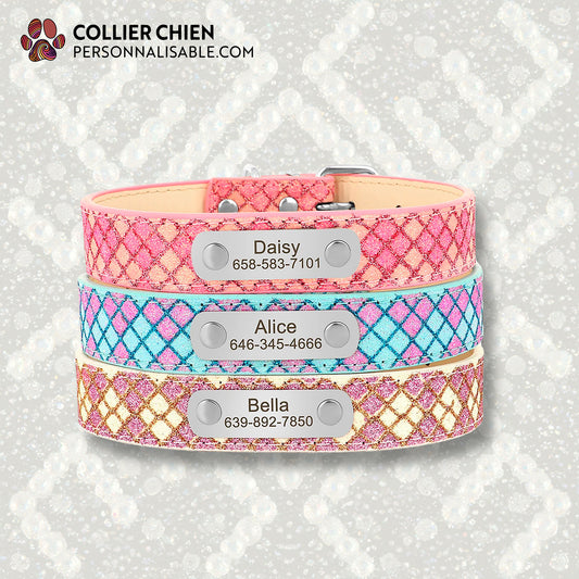 POLLY POCKET - Collier carreaux brillant en cuir végan