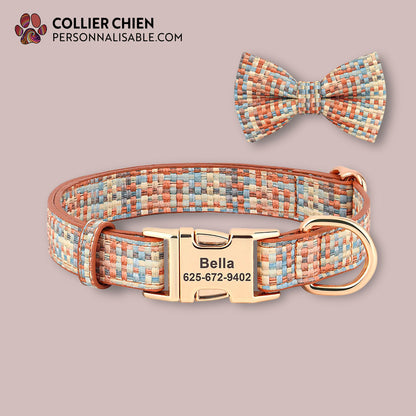 TIP TOP - Collier et noeud papillon en cuir tressé