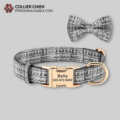 TIP TOP - Collier et noeud papillon en cuir tressé