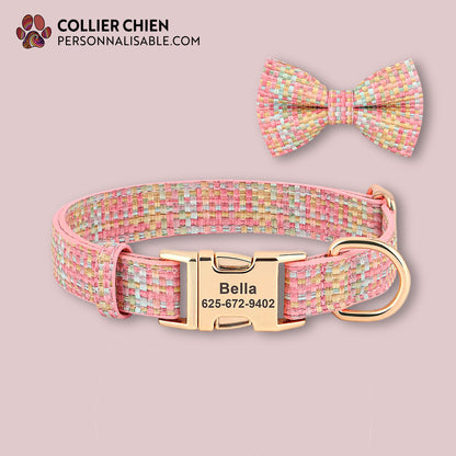 TIP TOP - Collier et noeud papillon en cuir tressé