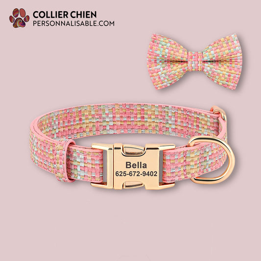 TIP TOP - Collier et noeud papillon en cuir tressé