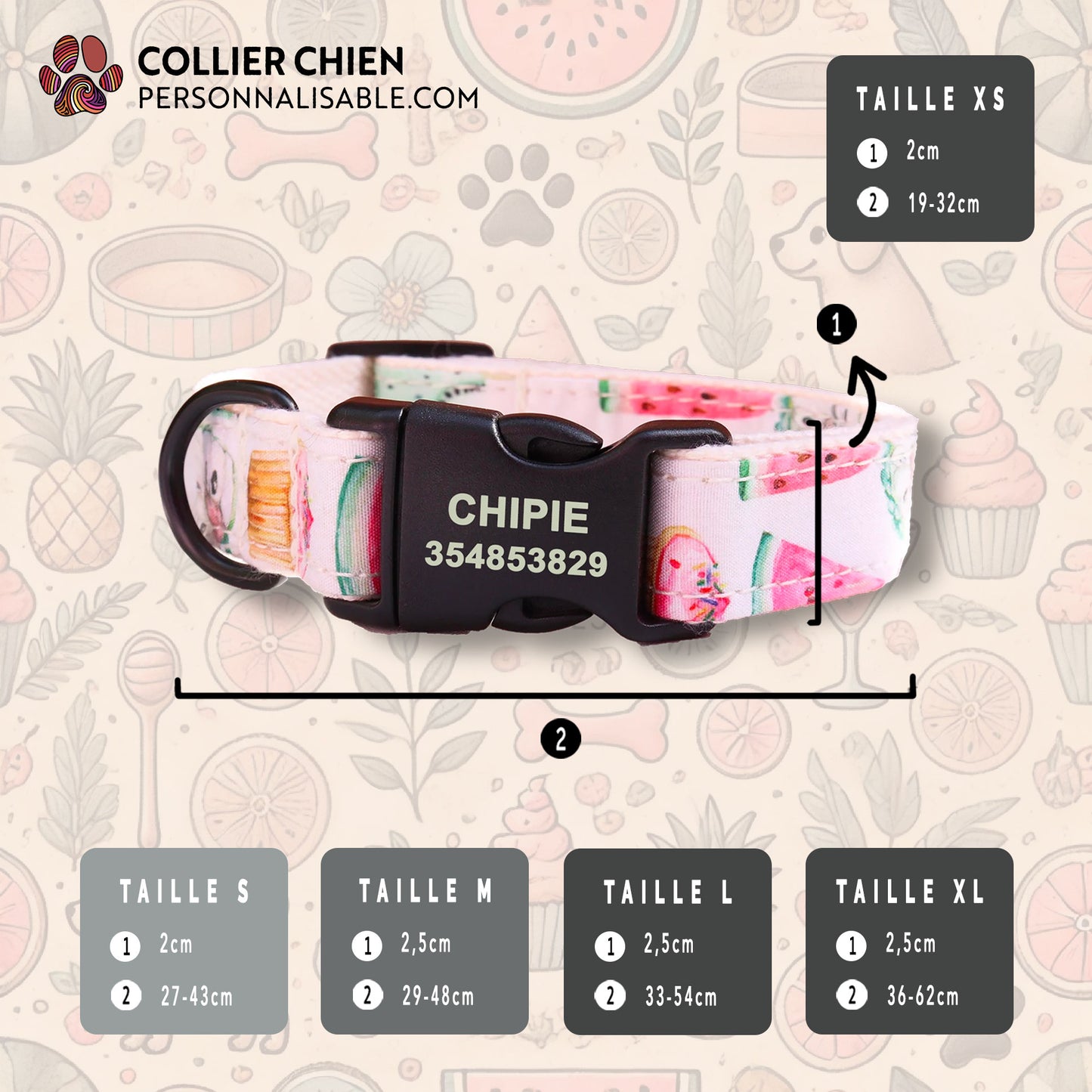 FRUITY WOUF - Collier doux et fruité
