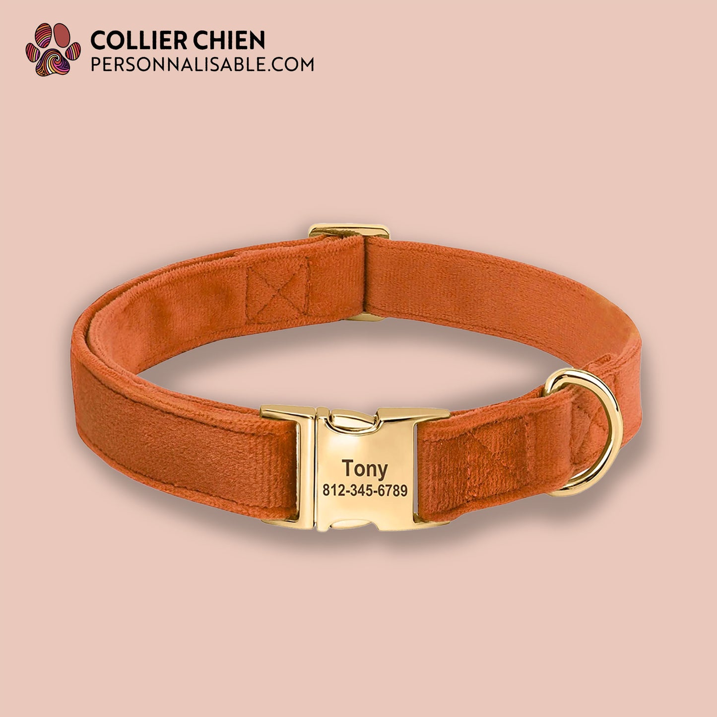 VELVET - Collier effet velour