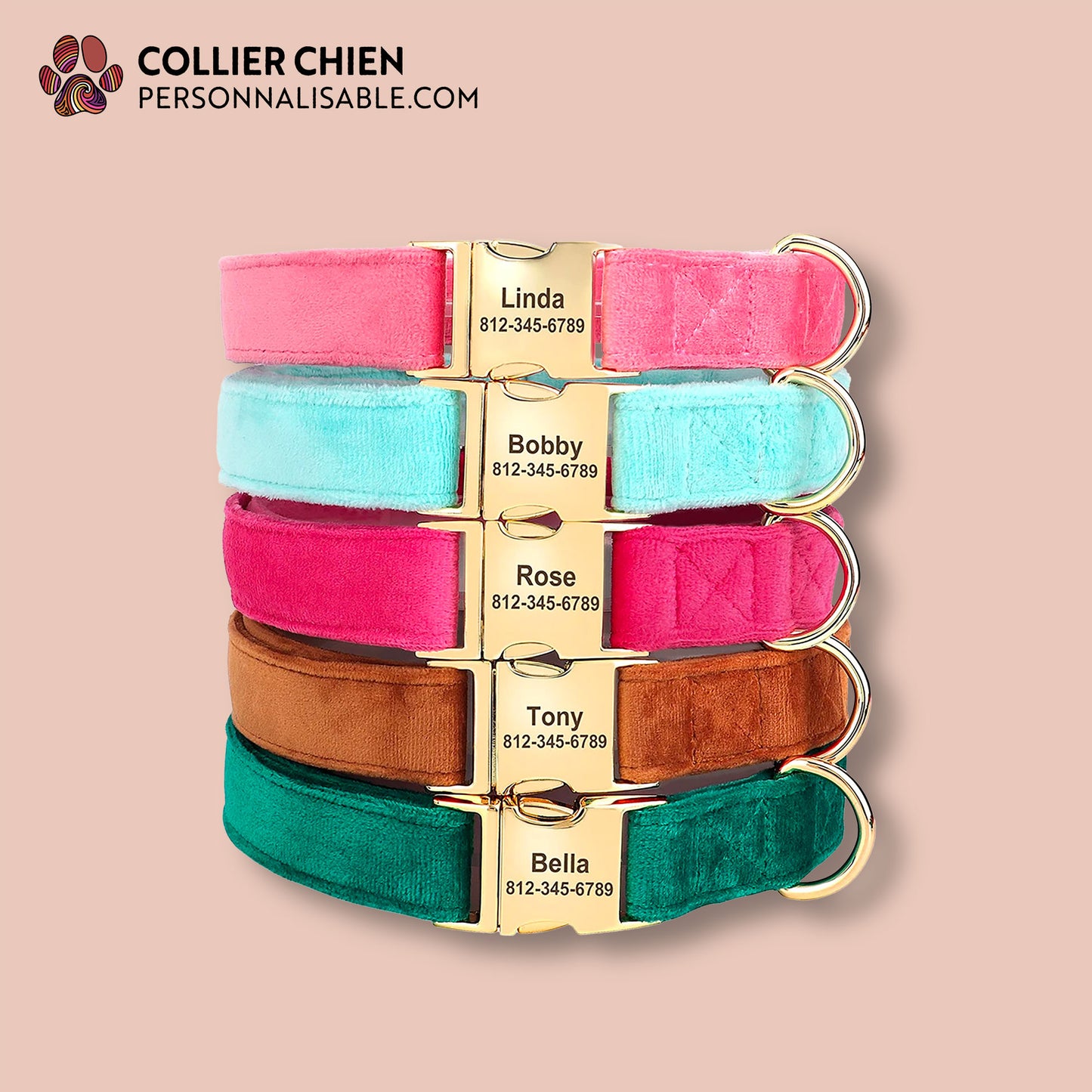 VELVET - Collier effet velour