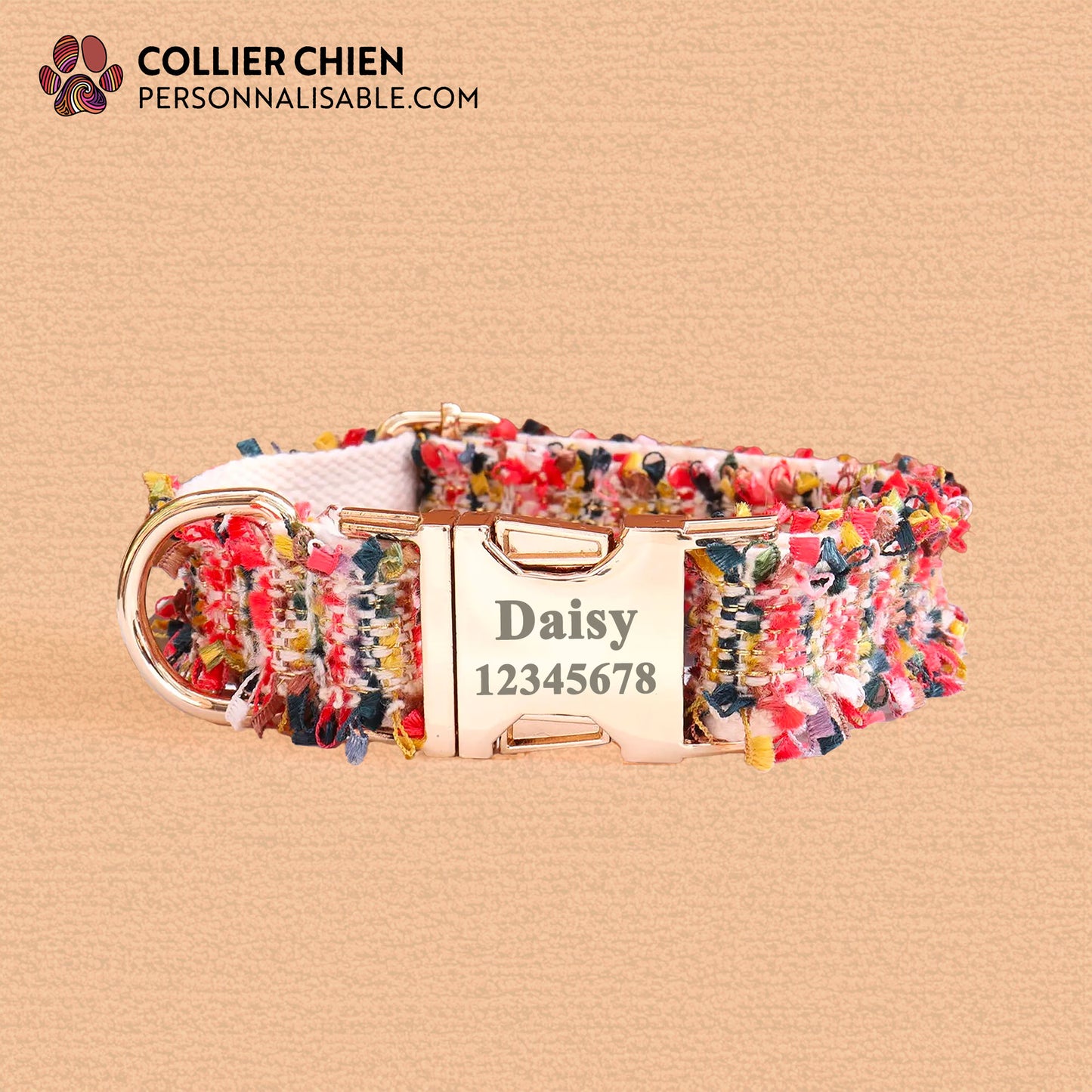 ÉLÉGANCE - Collier effet tissé luxueux