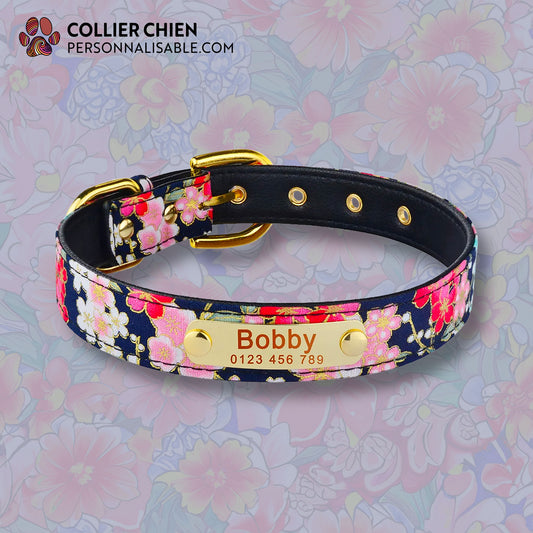 OSAKA - Collier en fibre design fleuris d'Asie