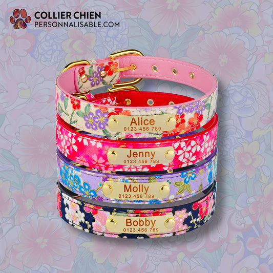 OSAKA - Collier en fibre design fleuris d'Asie