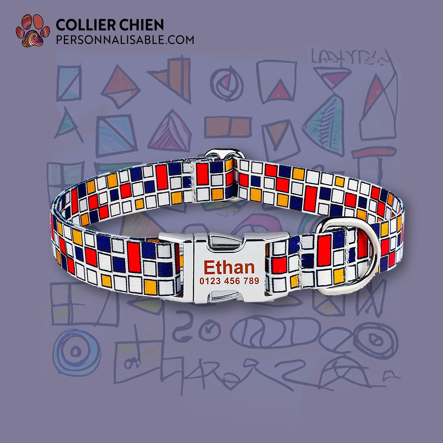 GÉOMÉTRIE - Collier à motif scolaire