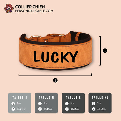 TITAN - Collier large rembourré effet daim