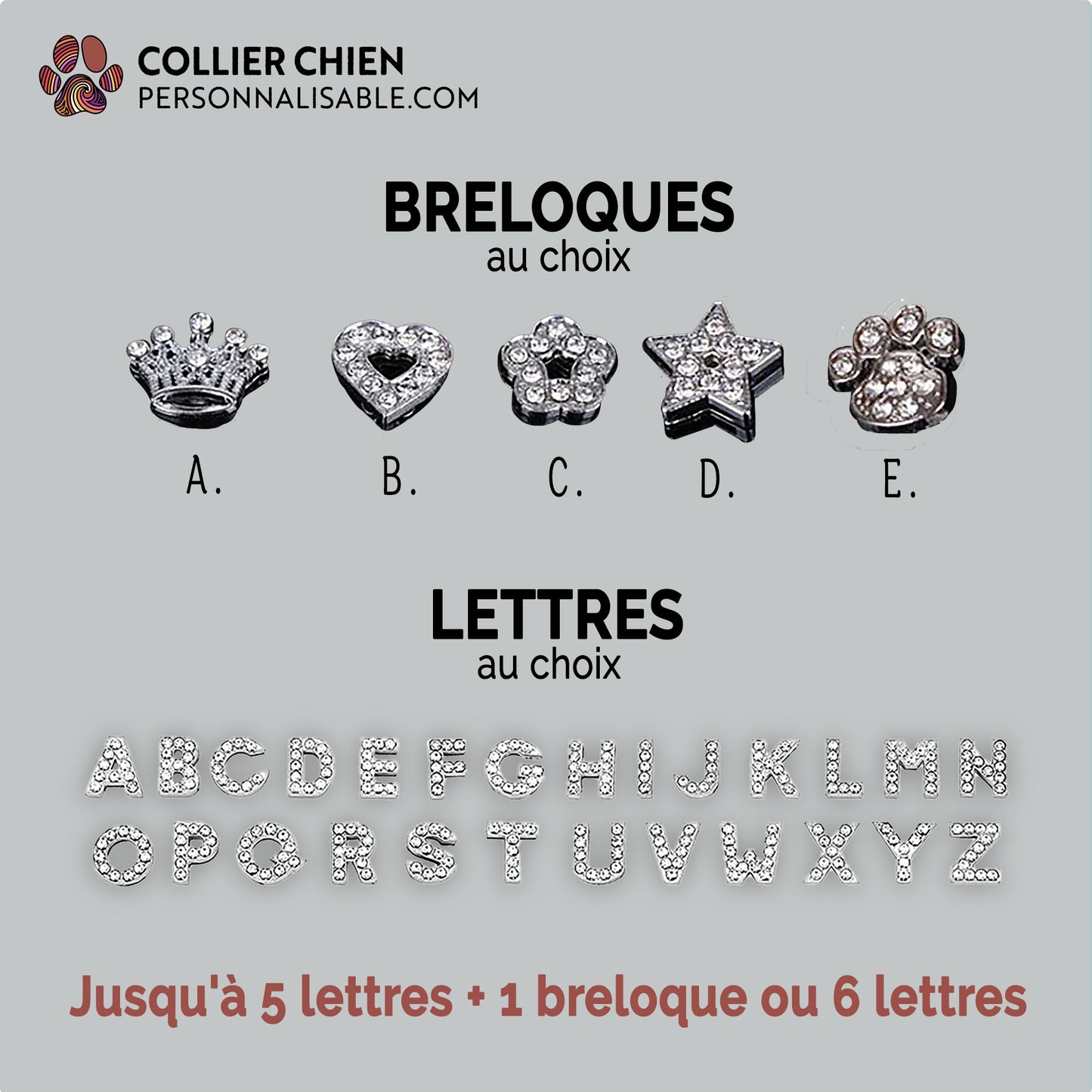BLING BUDDY - Collier fin lettrage et breloque brillante