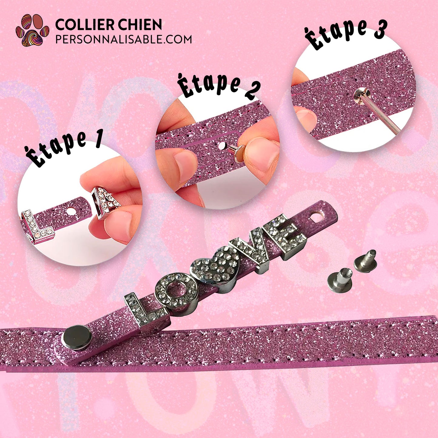 BLING BUDDY - Collier fin lettrage et breloque brillante