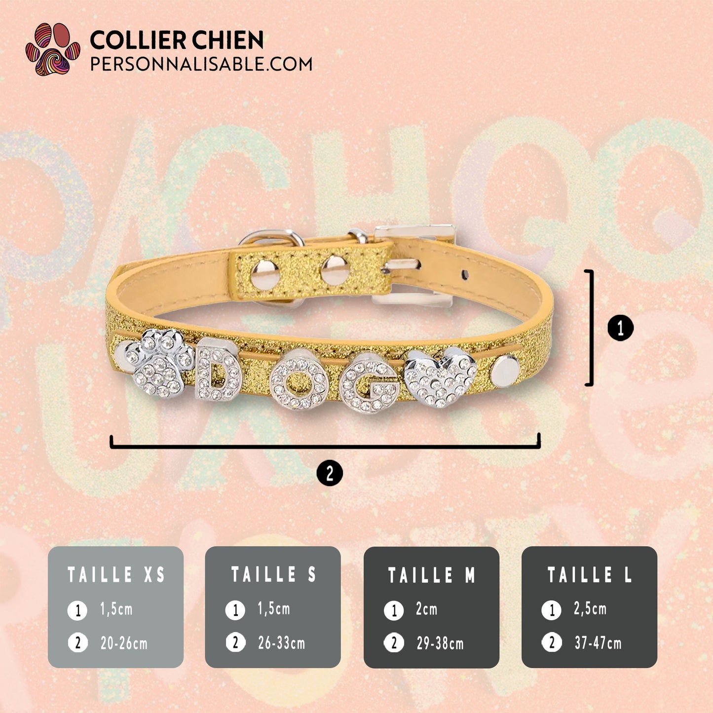 BLING BUDDY - Collier fin lettrage et breloque brillante