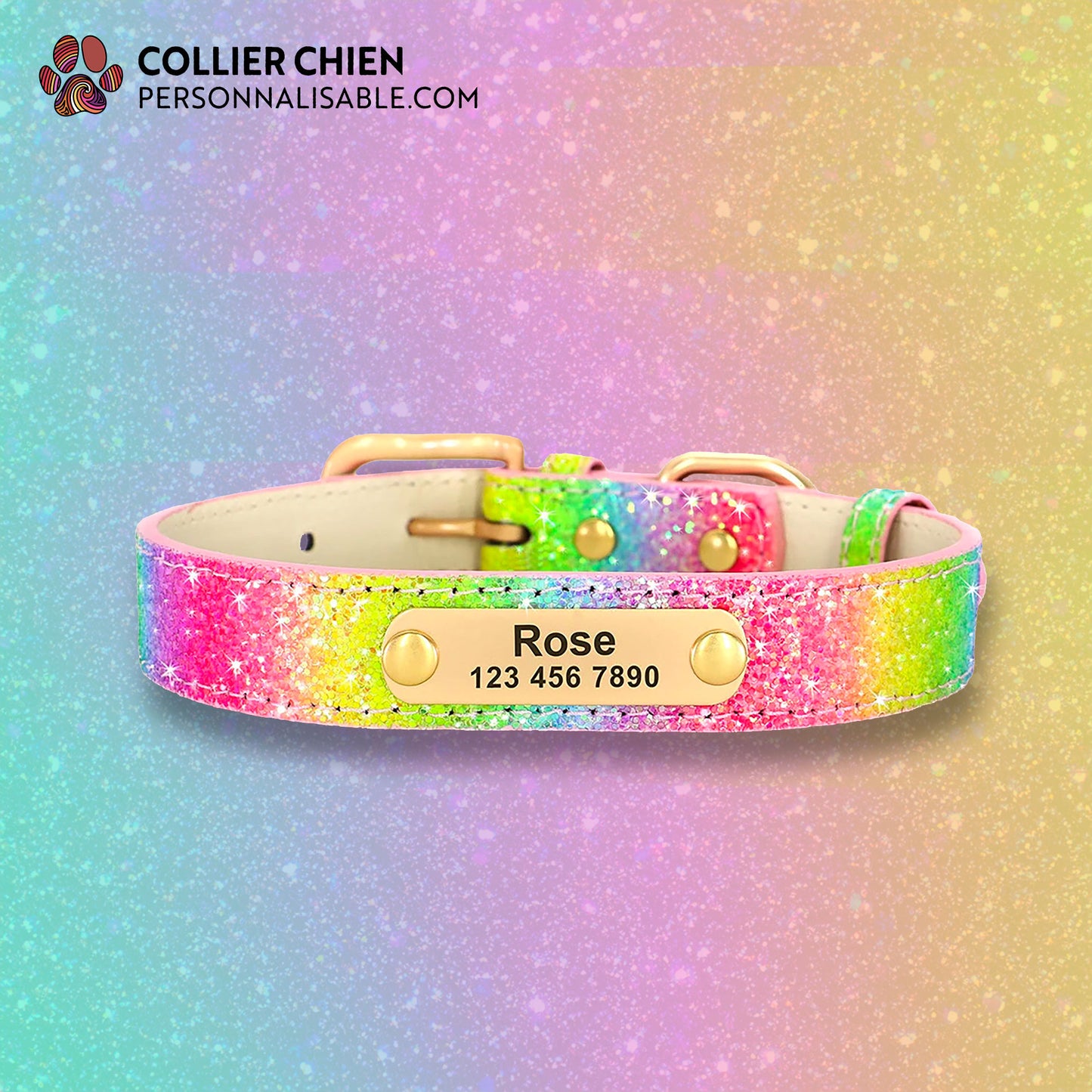 DOGGY GLAM - Collier à paillettes