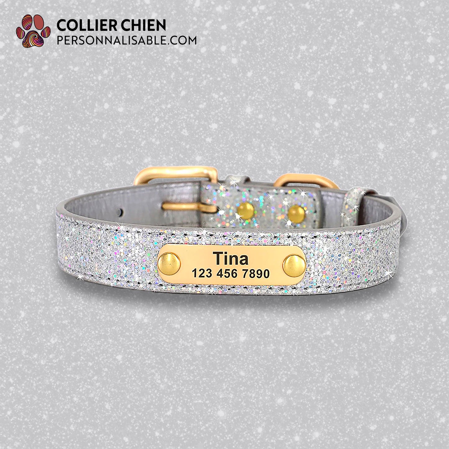 DOGGY GLAM - Collier à paillettes