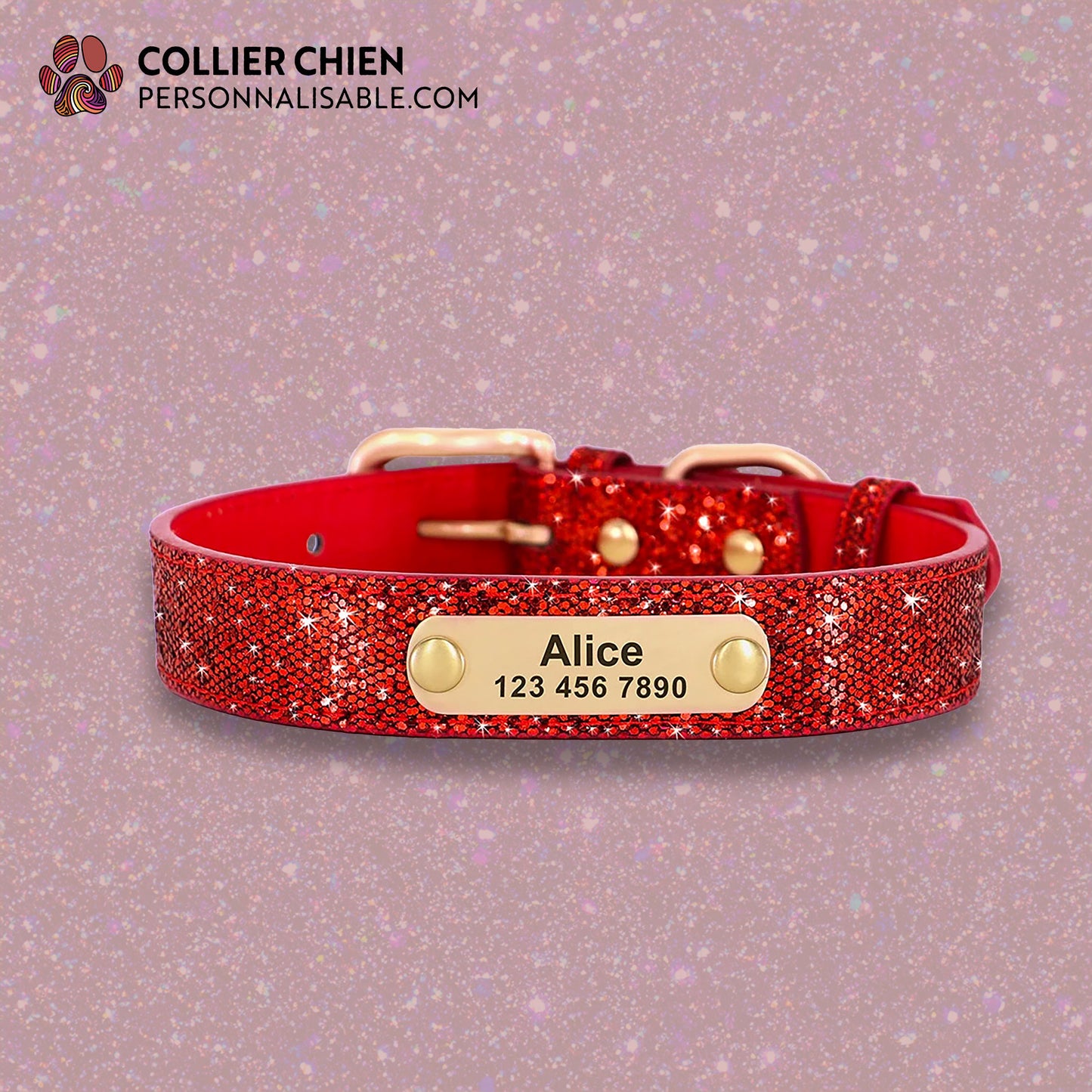 DOGGY GLAM - Collier à paillettes