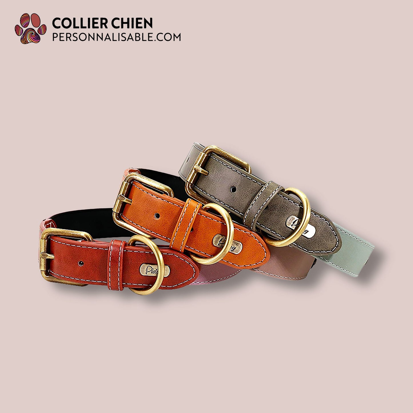NUANCE - Collier Premium DuraCuir/PU réfléchissant