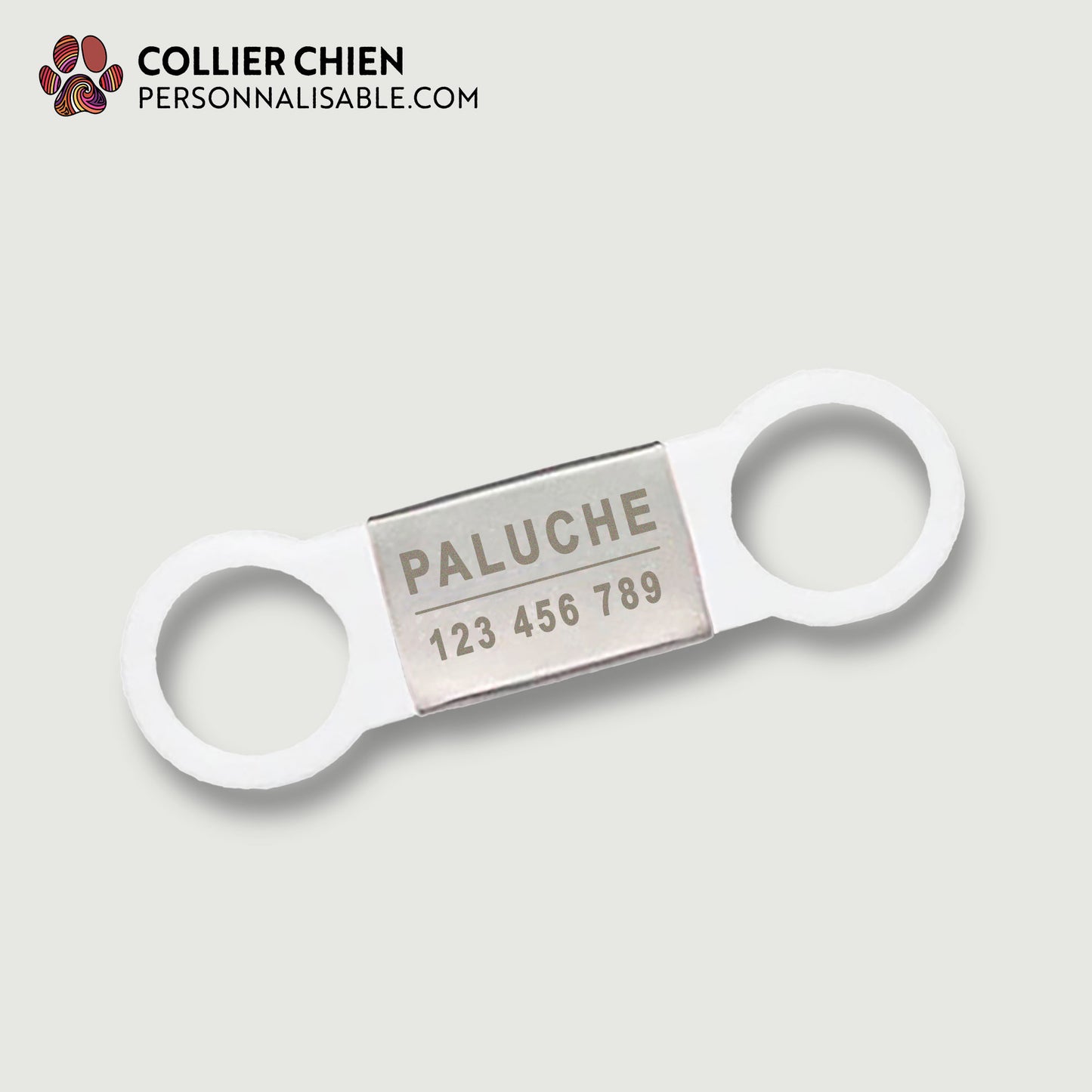 FLEX-TAG - Étiquette d'identification gravée argent