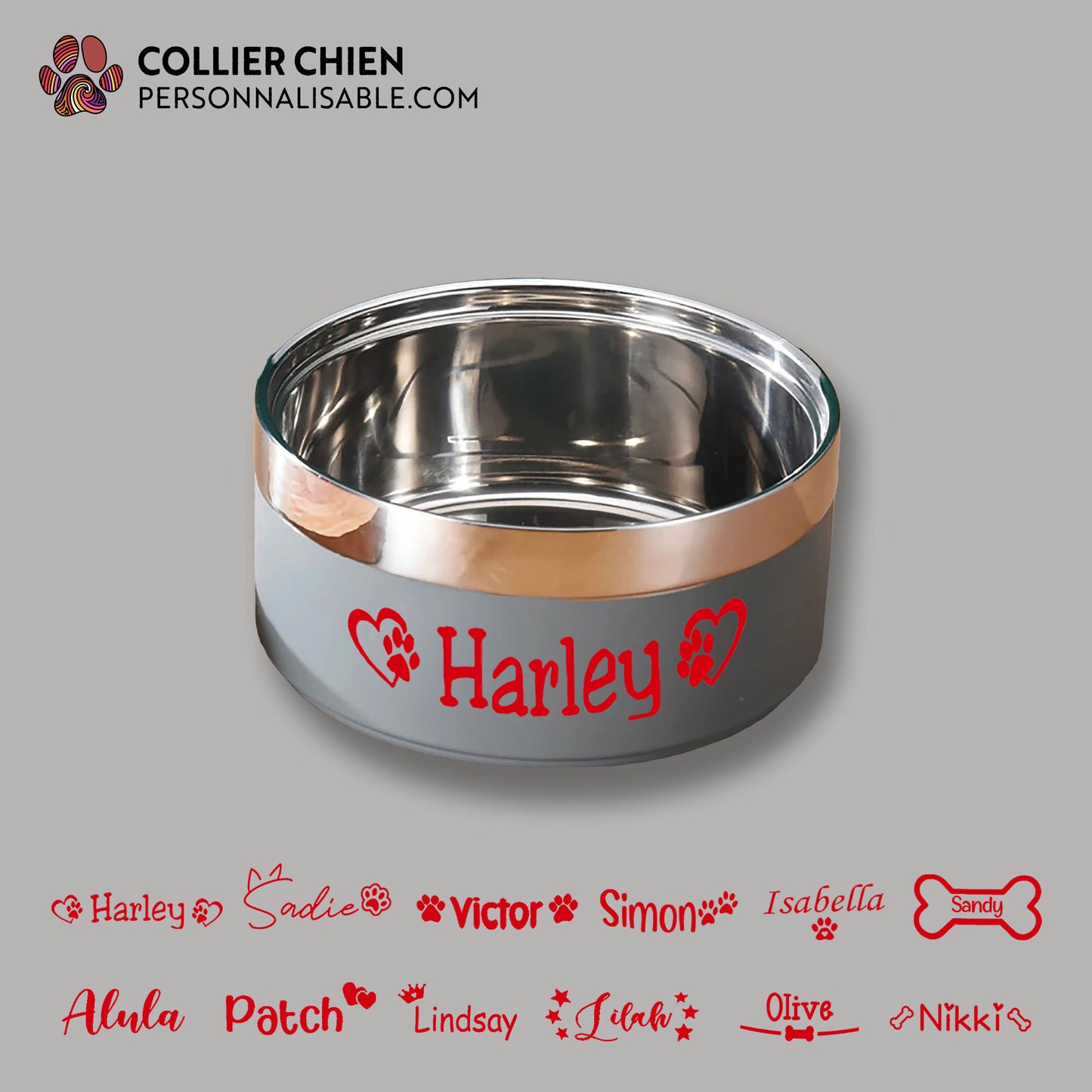 GOURMET PET - Gamelle en acier inoxydable