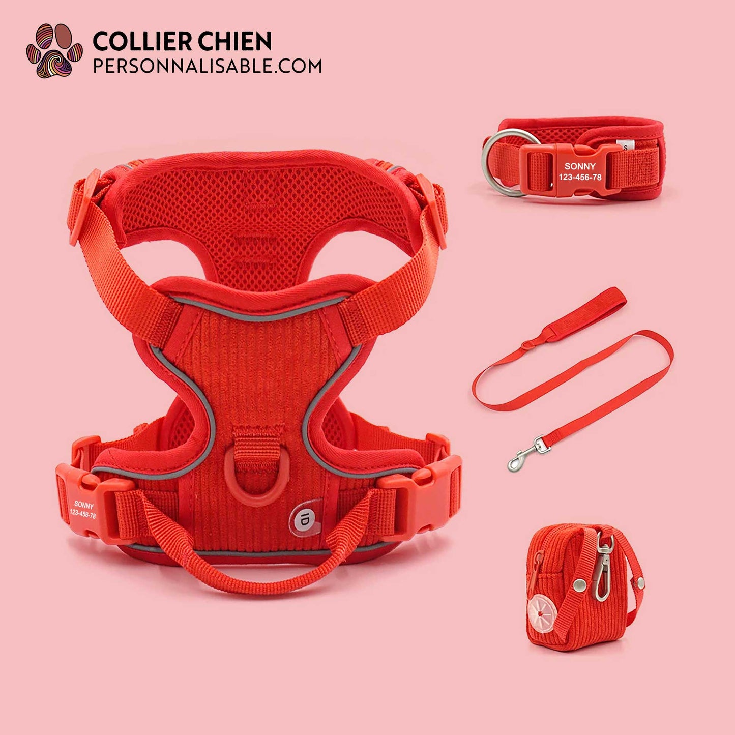 COMFY SPORT - Kit molletonné haut de gamme rouge corail