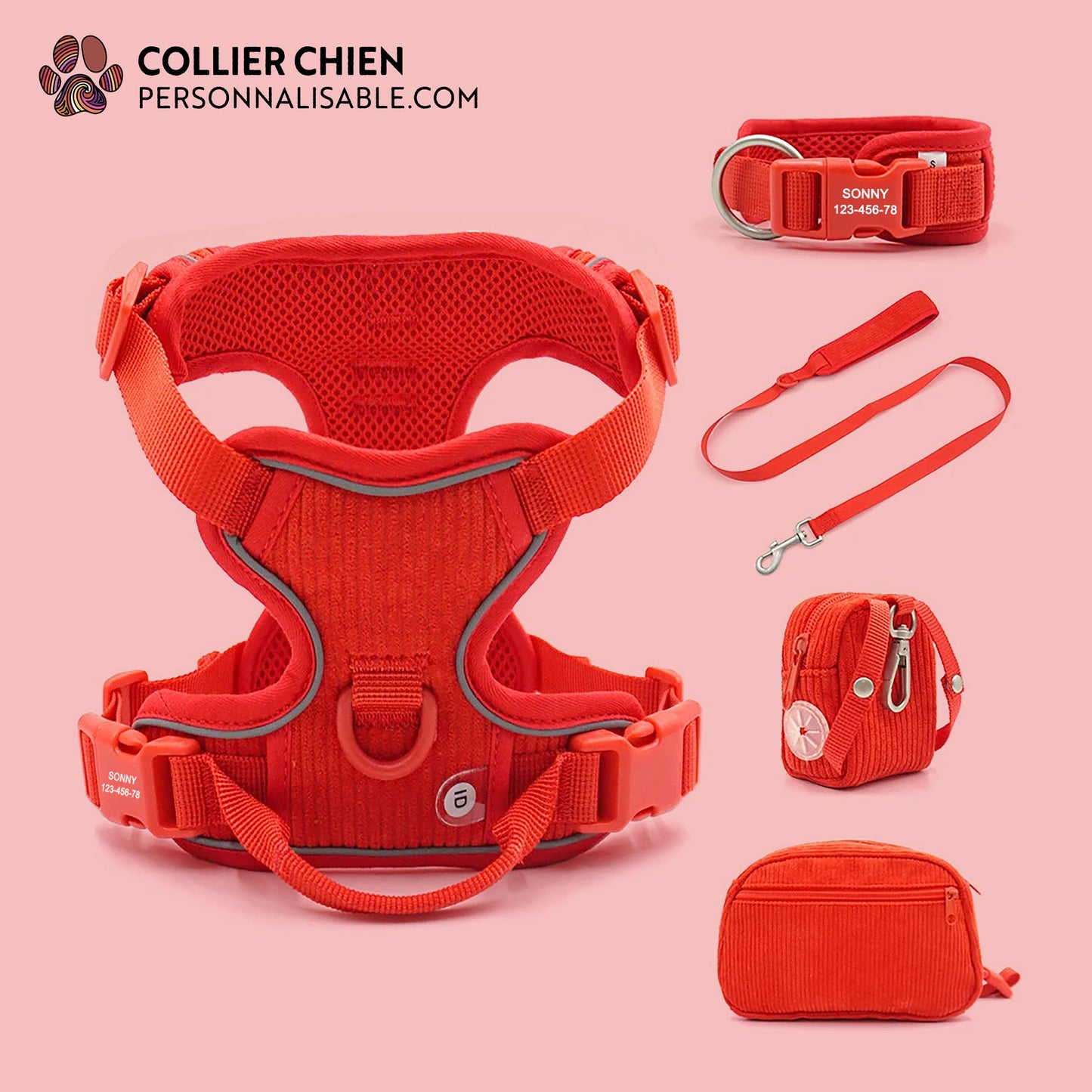COMFY SPORT - Kit molletonné haut de gamme rouge corail