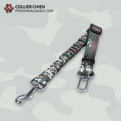 SAFE & GO - Laisse/ceinture de sécurité pour voiture - design militaire