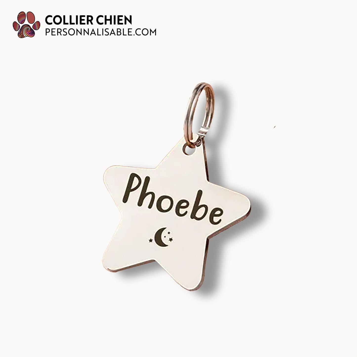 LUCKY CHARM - Médaille étoile en acier inoxydable