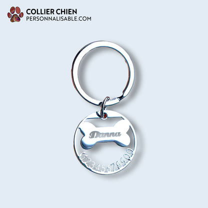ROYAL TAG - Médaille ronde moulée en acier inoxydable