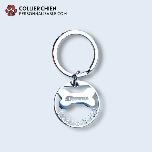 ROYAL TAG - Médaille ronde moulée en acier inoxydable