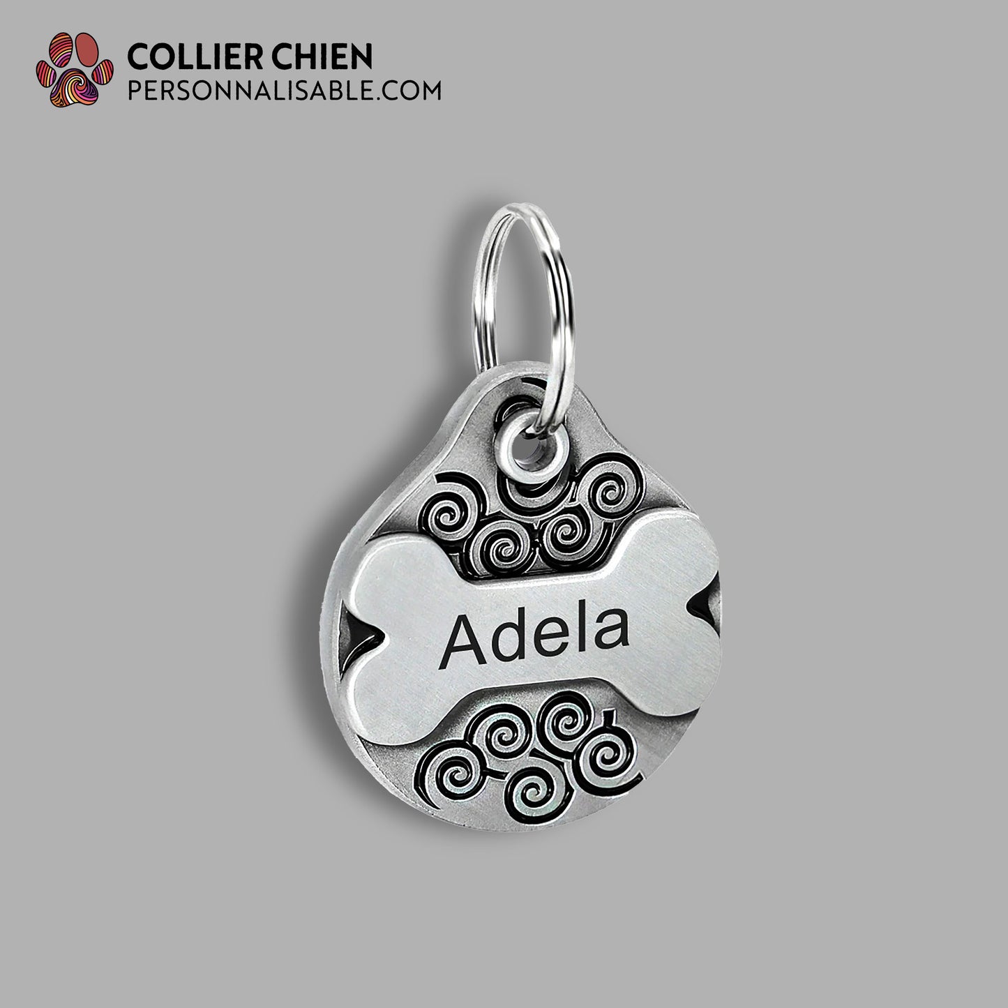 TOURBILLON - Médaille ronde avec os et motif