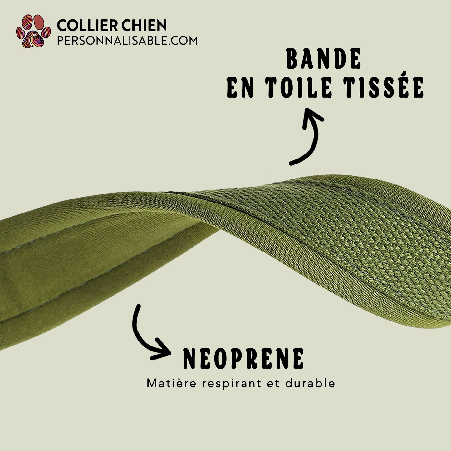 NOMADE - Collier nylon doublé