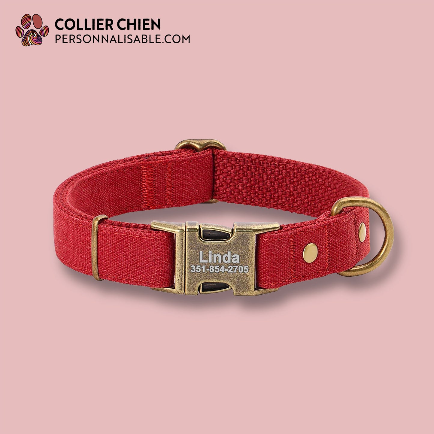 PATHFINDER - Collier pour chien personnalisé en nylon simple